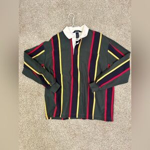 Lands' End Multicolor Striped Vintage Shirt
